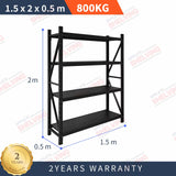 1.5m*2m*0.5m 800KG (W*H*D) Steel Shelving