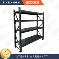 2m*2m*0.6m 2000KG (W*H*D) Extra-Heavy-Duty Steel Shelving